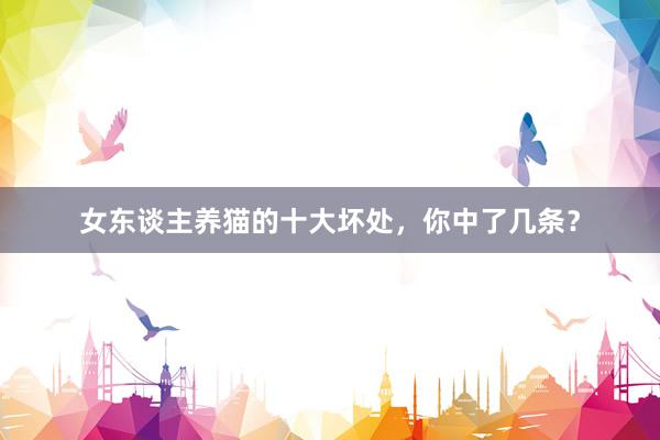 女东谈主养猫的十大坏处，你中了几条？